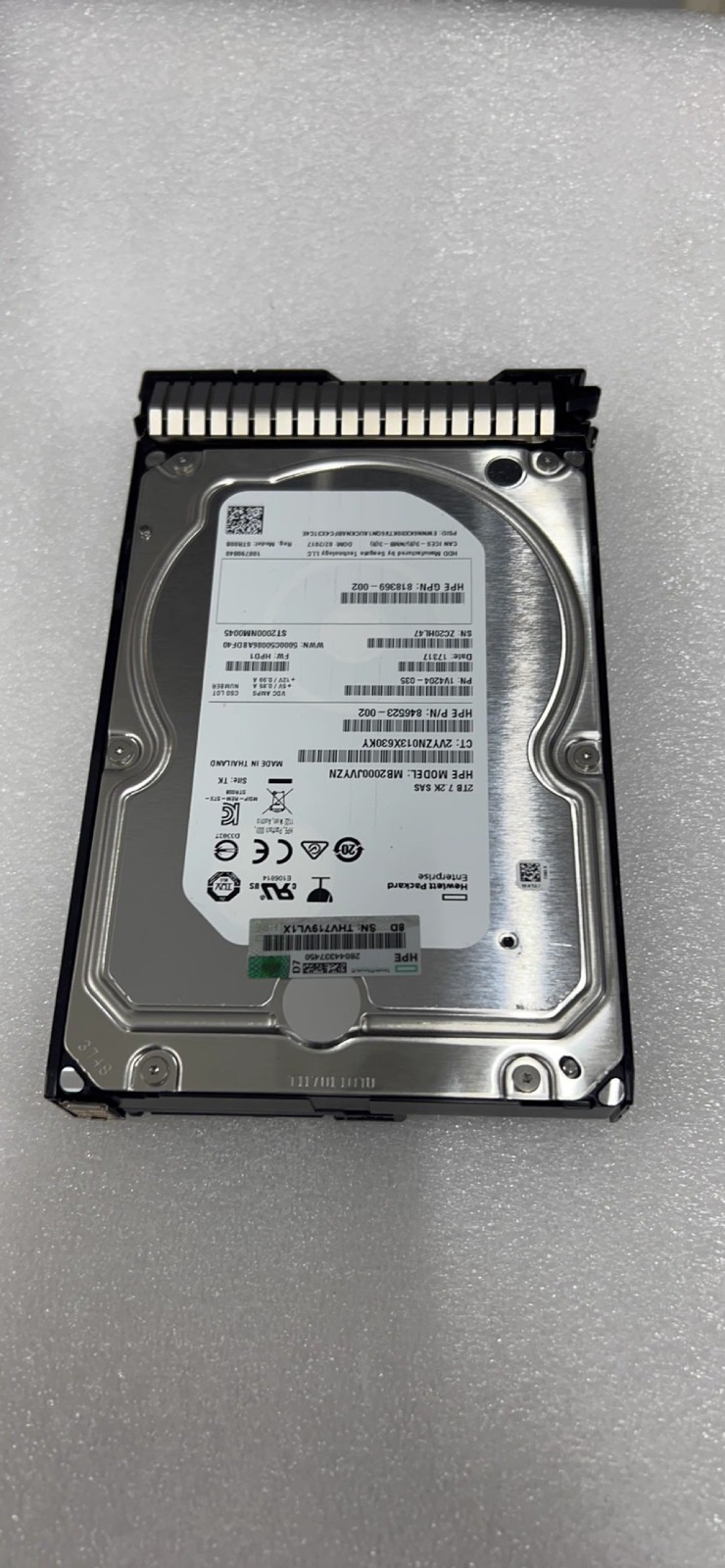819078-001 FOR HPE 2TB 7.2K SAS 3.5" 12Gbps HDD 818365-B21 Hard Drive