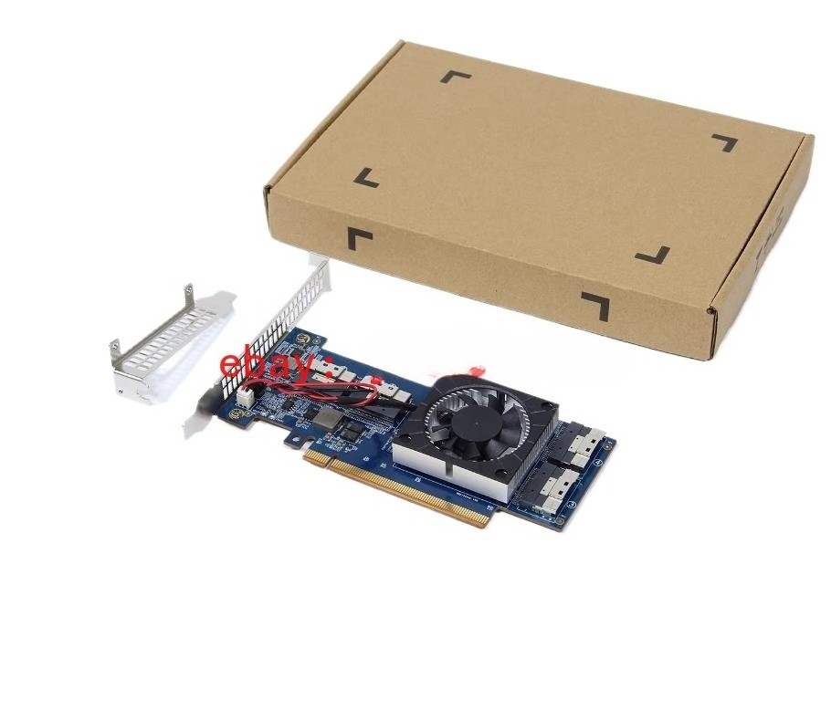 PEX88048 PCIe 4.0 x16 To 4*SFF-8654 Adapter Direct Mode FOR U.2 M2 ZFS TrueNAS