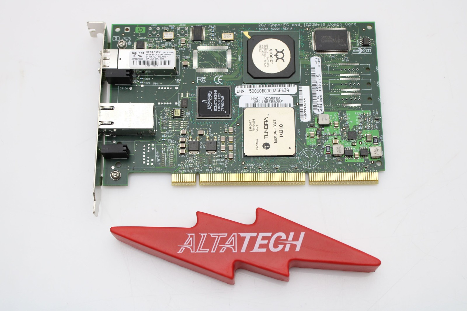 HP A9784A 2GB Dual-Channel PCI-X Fibre Channel 1000Base-TX HBA Host Bus Adapter