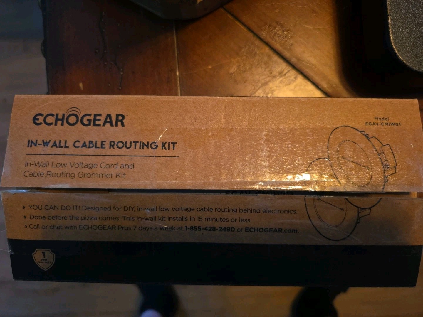 EchoGear DIY In Wall Power Cord Cable Routing System Management Kit