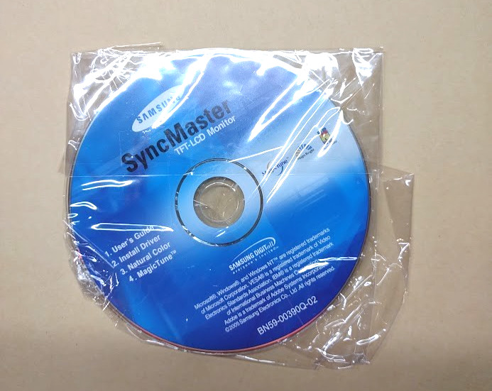 Samsung SyncMaster User's Guide/Install Driver for TFT-LCD Monitor - DISC ONLY