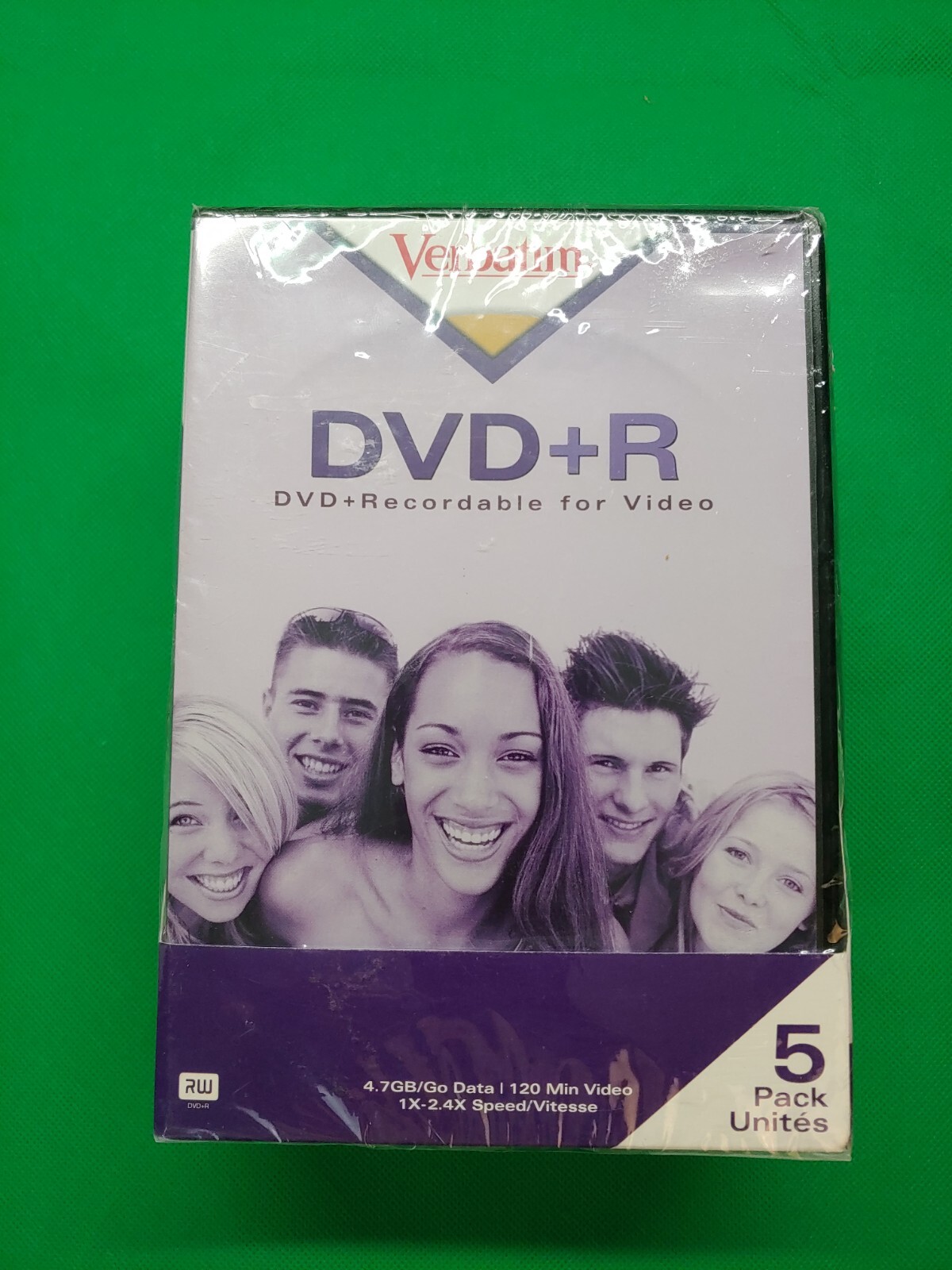  Verbatim DVD+R  120 Min Recordable 4.7 GB Blank Recordable Discs 5 Pack New 