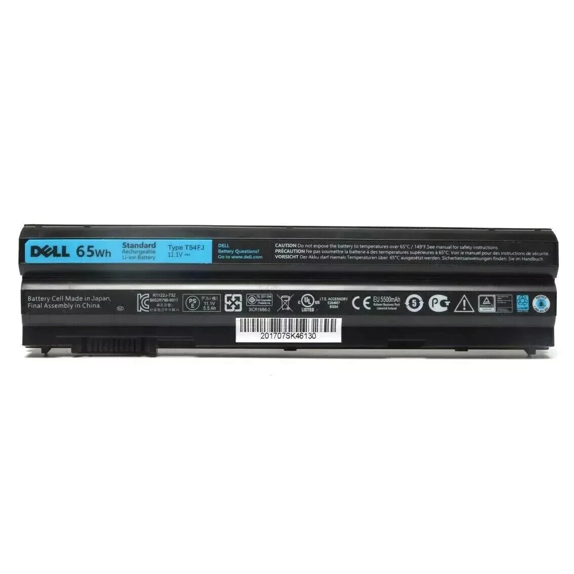 Genuine 65Wh T54FJ N3X1D Battery For Dell Latitude E6430 E6420 E6520 E6530 E5420