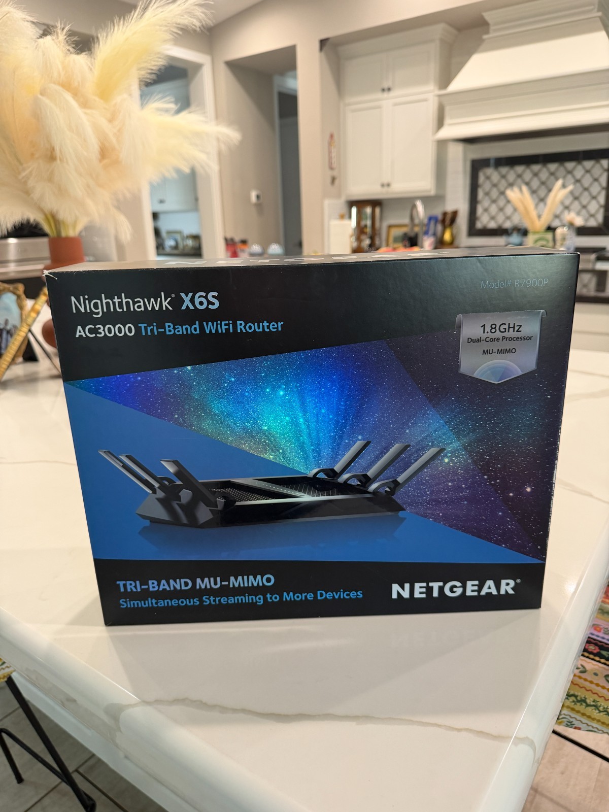 NETGEAR Nighthawk X6S AC3000 Tri-Band WiFi Router R7900P Black - Open Box
