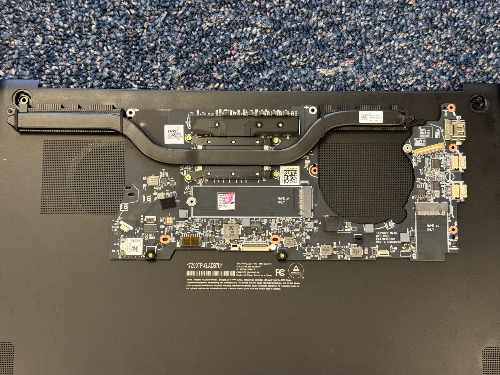 Motherboard for LG gram Pro 17  17Z90TP Intel Core Ultra7 255H 32GB RAM