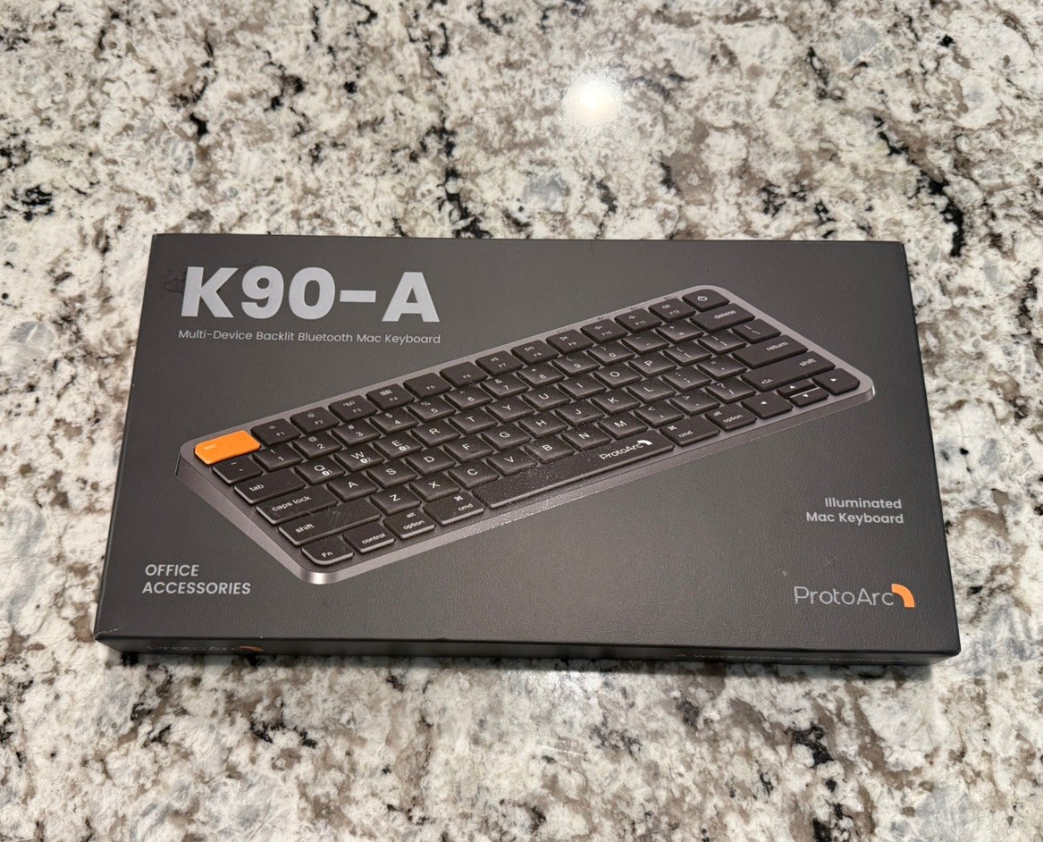 ProtoArc Bluetooth Keyboard for iPad, K90-A Backlit Compact Wireless Keyboard