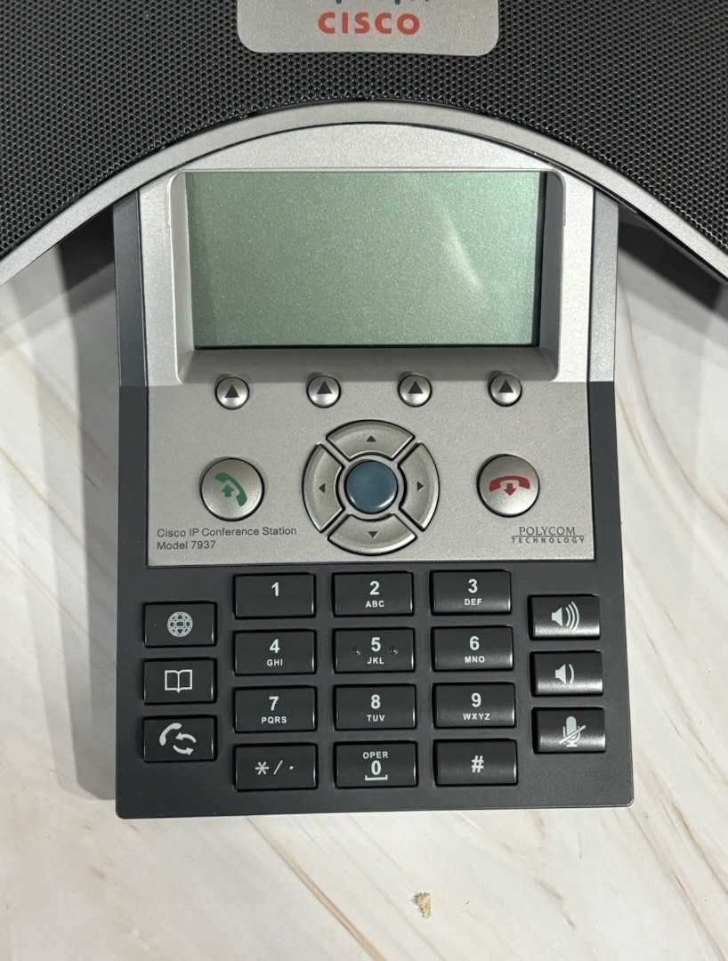 Cisco CP-7937G Polycom Technology IP Unified Conference Station Phone VolP LAN