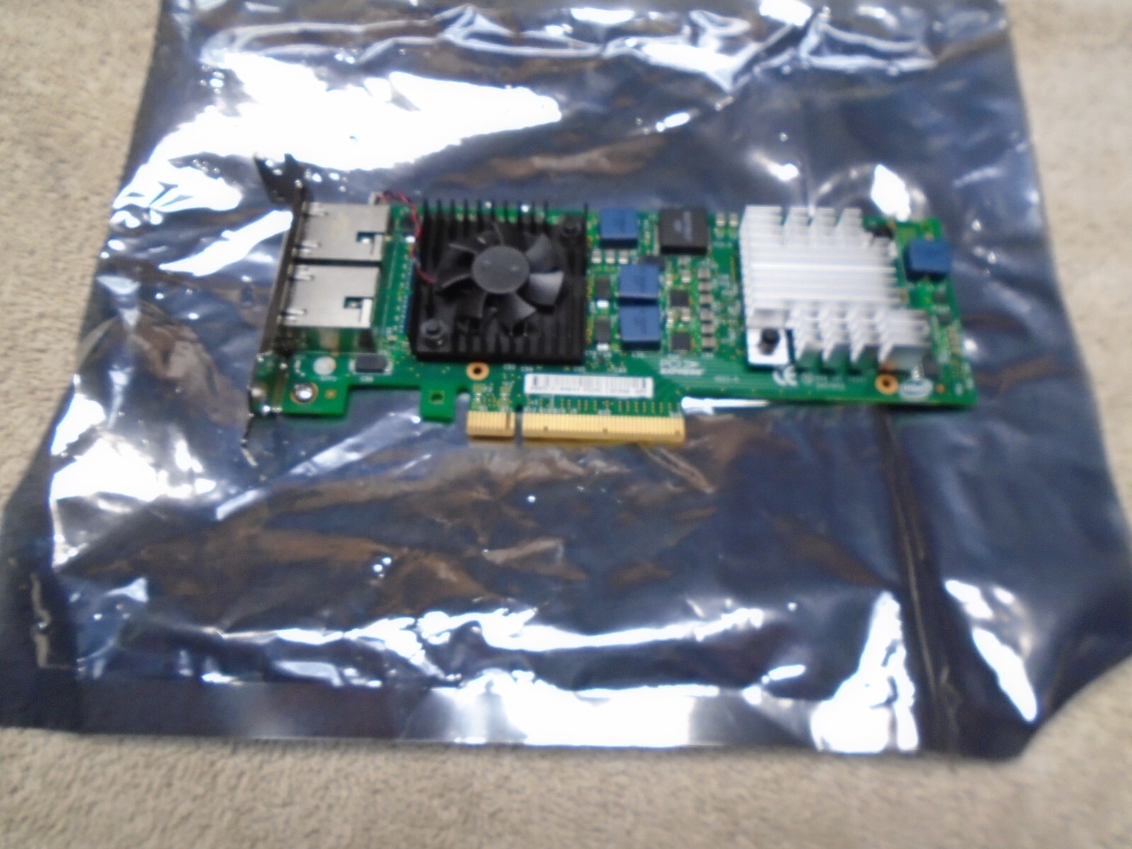 PCIe 3.0 X16 to Quad M.2 NVMe SSD Ethernet  Card for Servers, NIB