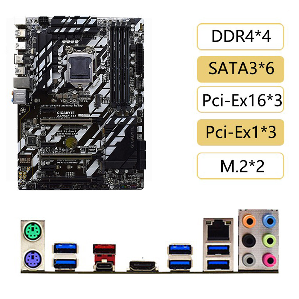For Gigabyte Z370XP SLI LGA1151 DDR4  Motherboard Mainboard 100% Test Work