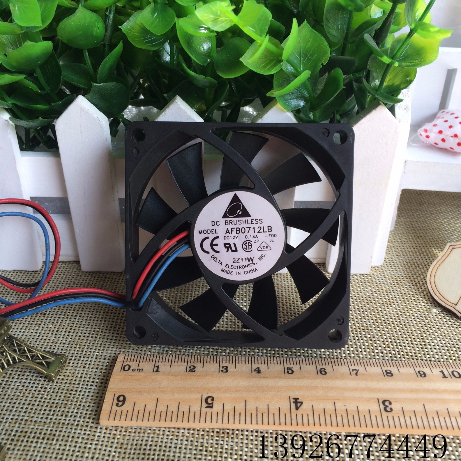 Delta Electronics AFB0712LB DC12V 0.14A Server Fan 3-wire 70*70*15mm Cooling FAN