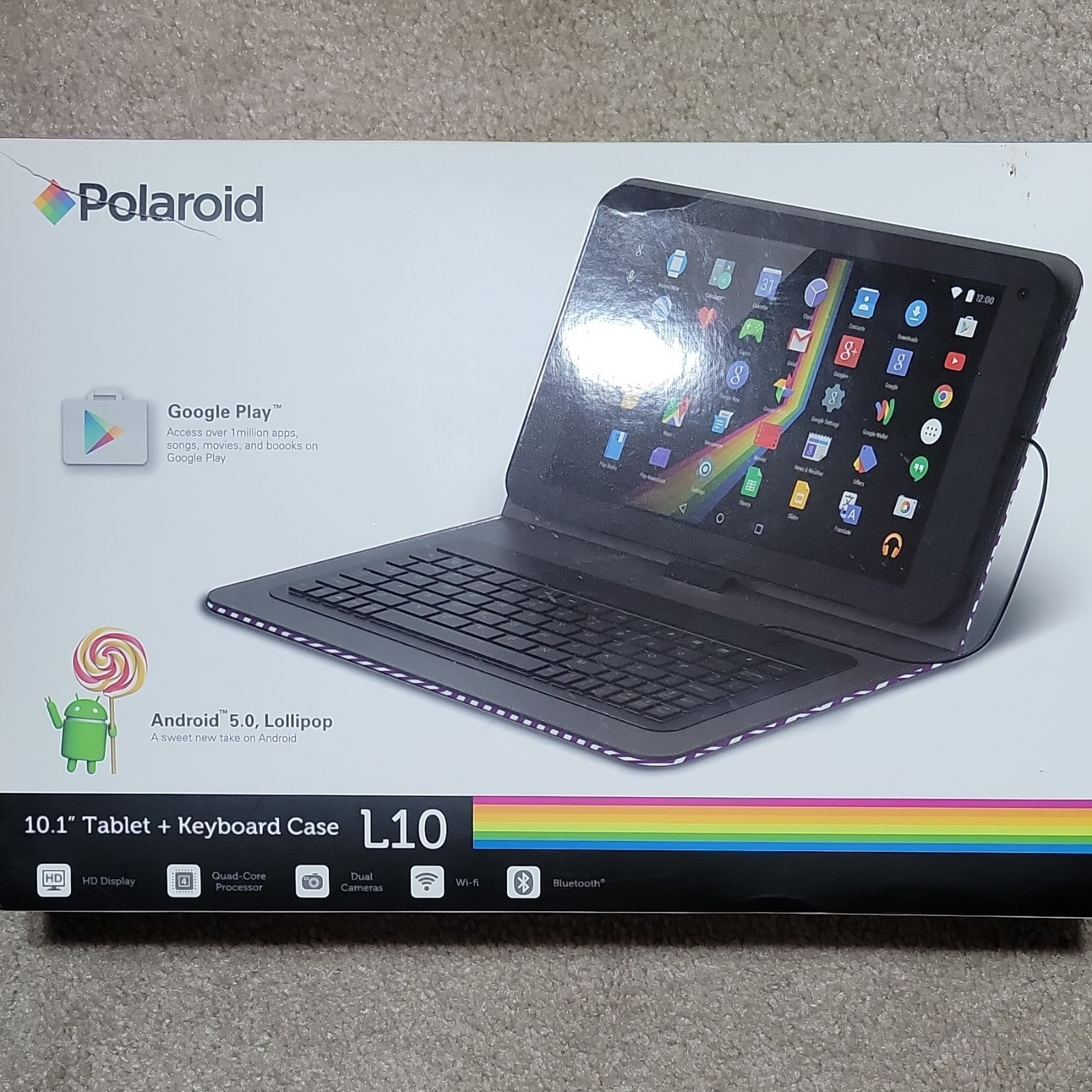 Polaroid L10 10.1" Tablet Android 5.0, HD Display