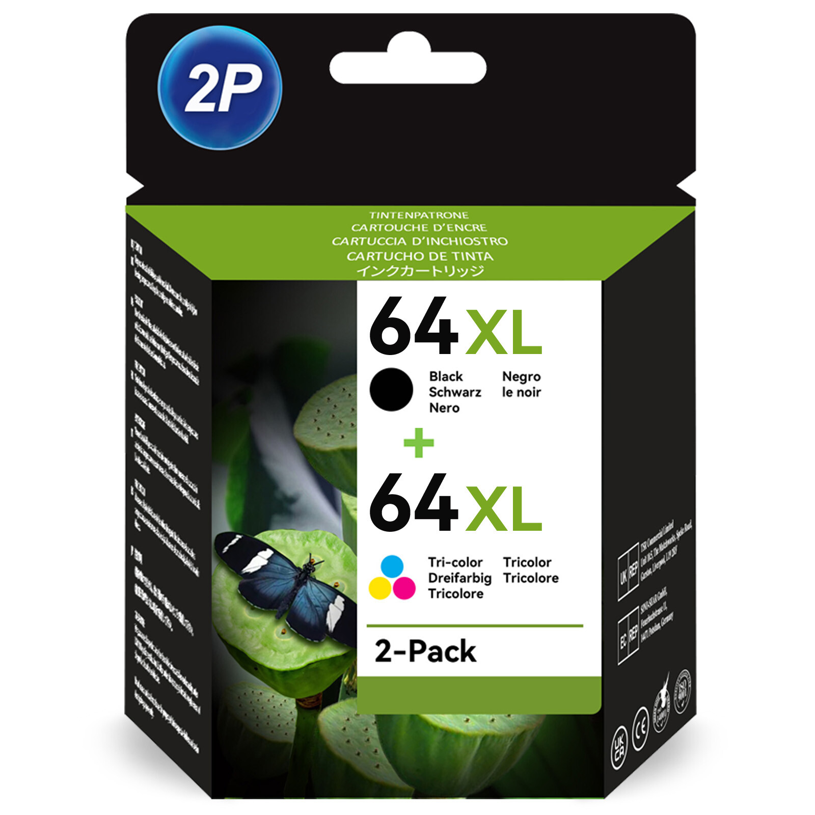 64XL XXL Black Color Ink Cartridge 64 XL for HP Envy 7155 7158 7855 7858 Printer