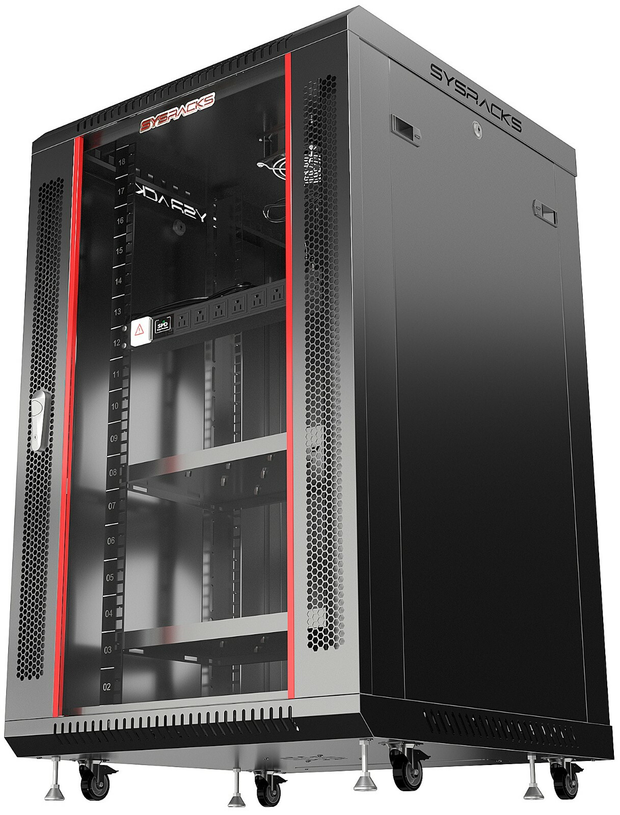 18U 24" Deep Wall Mount IT Network Server Rack Data Cabinet Enclosure 