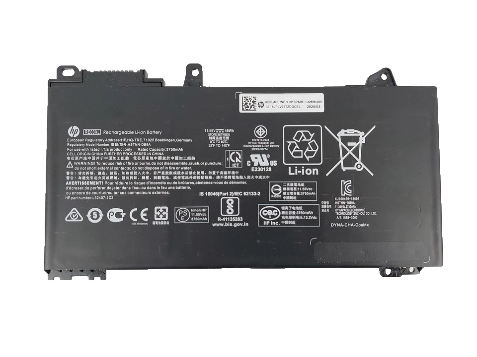Genuine OEM 45Wh RE03XL Battery For HP ProBook 430 440 450 G6 Series L32656-005
