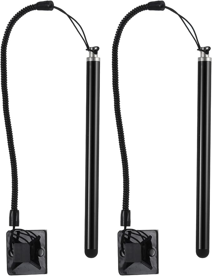 2pcs Resistive Touch Screens Pen Resistance Pen for Car Navigation GPS POS, Blac