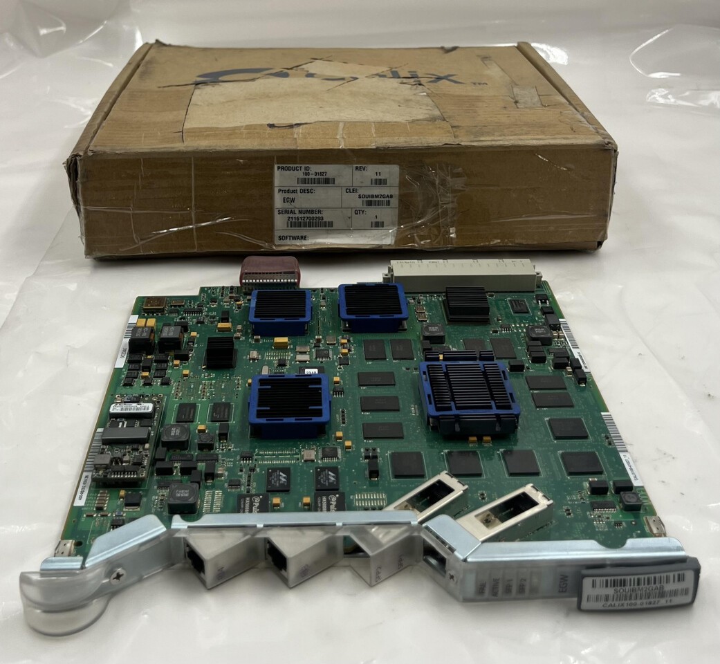 CALIX 100-01827 11 ETHERNET GATEWAY CARD SOUIBM2GAB FOR C7 MULTISERVICE PLATFORM