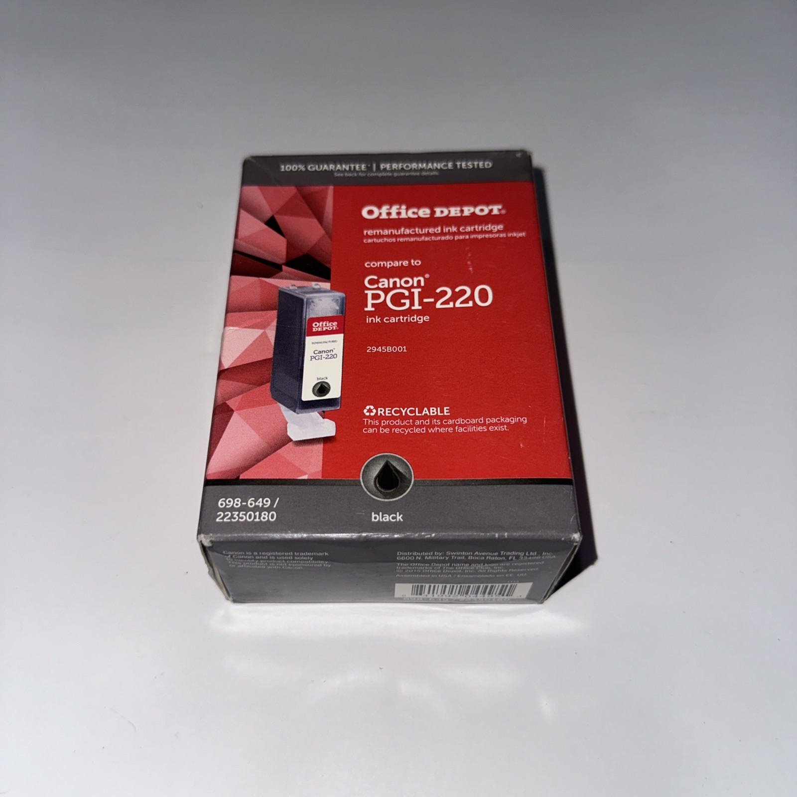 Office Depot Compatible with CANON PGI-220 BLACK Ink Cartridge  NEW/SEALED