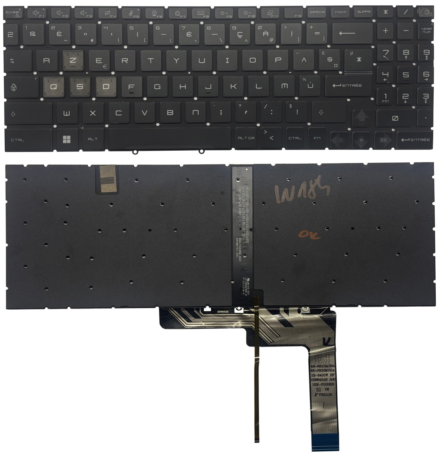 Original FRENCH Keyboard MSI Cyborg 15 A12VF A12VE A12VEK A13VF MS-15K1 Backlit