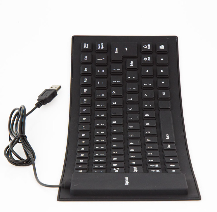 Silicone keyboard USB 2.0 Silicone Roll Up Foldable Computer Keyboard for PC
