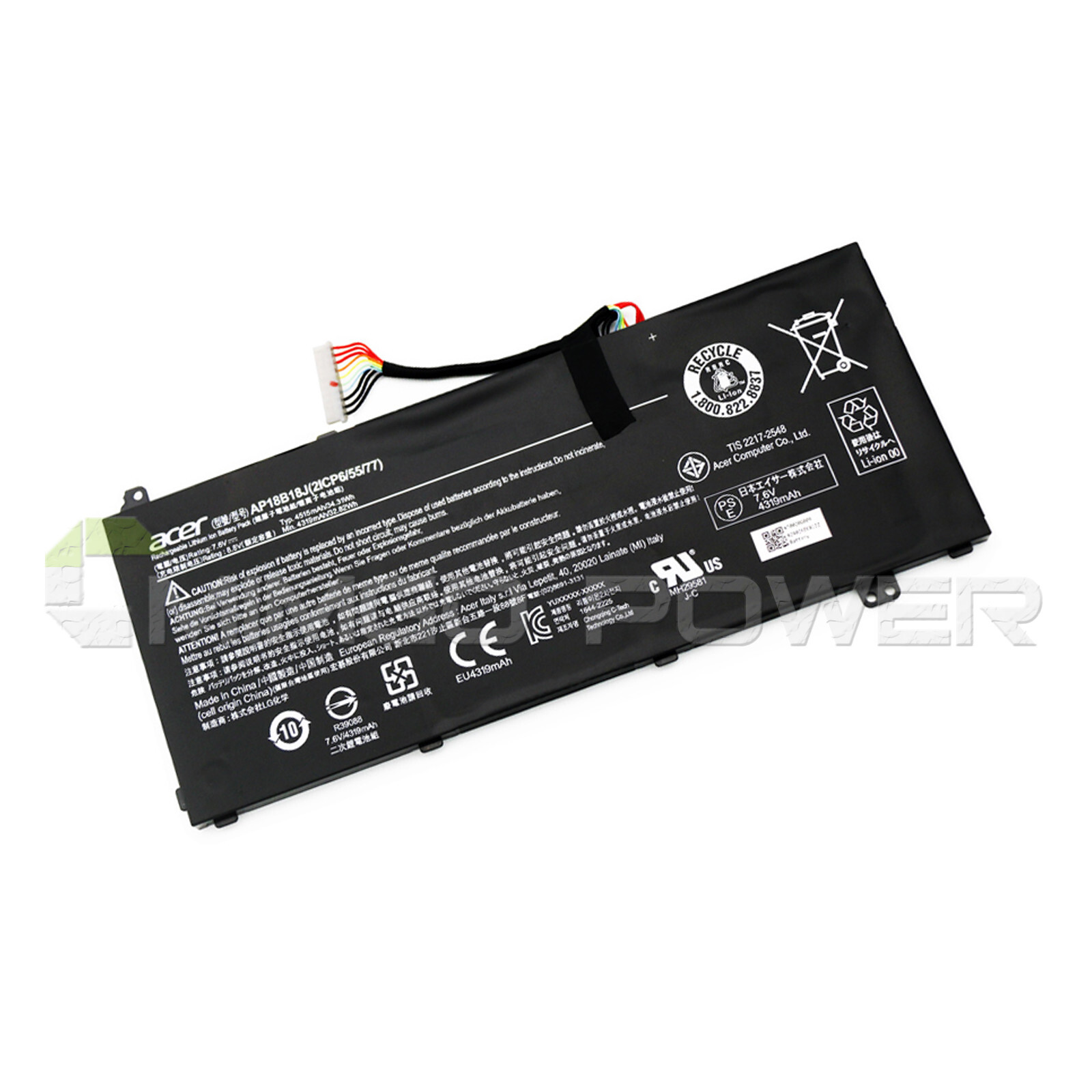 New Genuine AP18B18J OEM 7.6V 34.31Wh Laptop Battery for Acer Aspire 3 A314-32