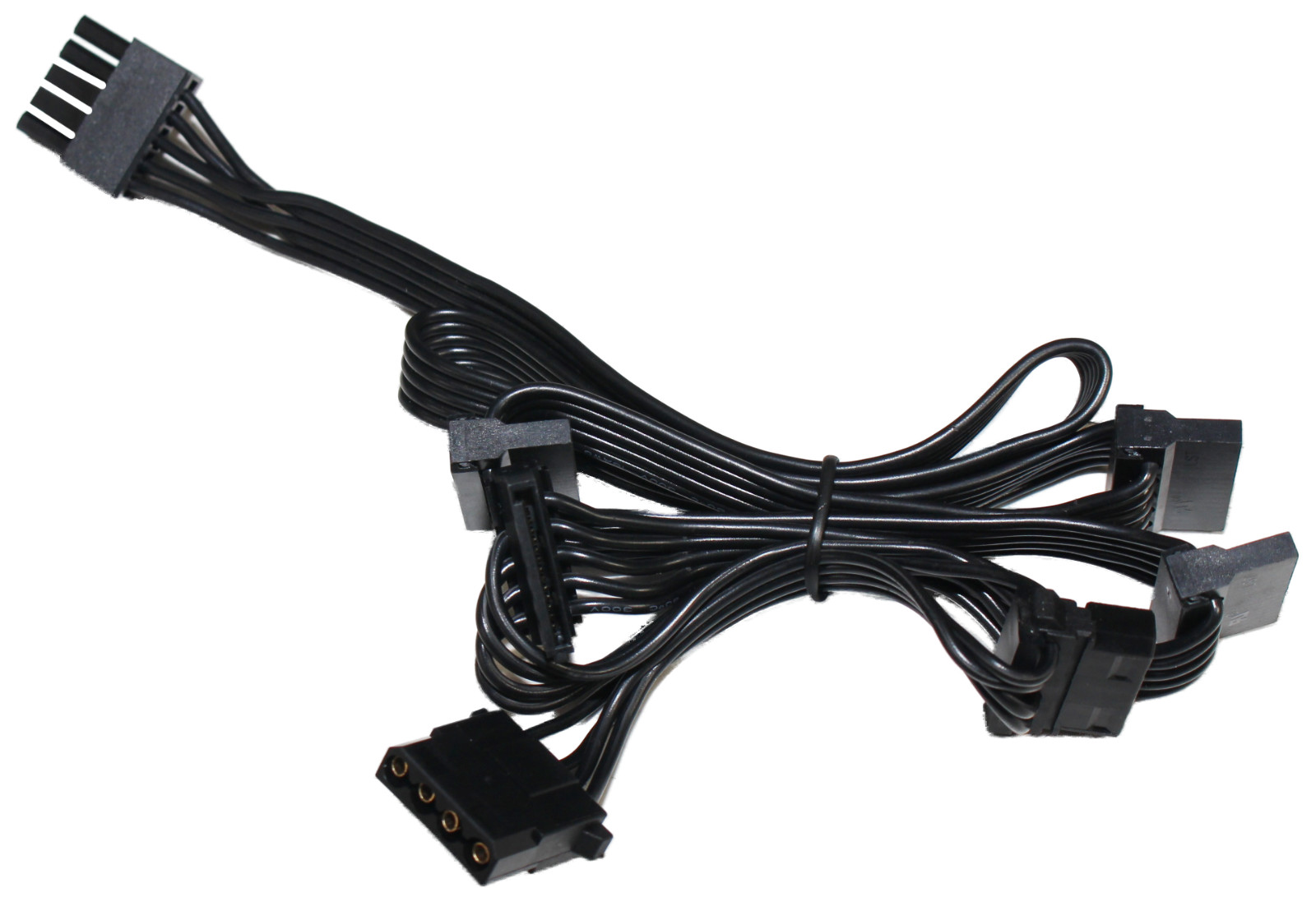 5-Pin Modular PSU Power Cable to 4x 15-Pin SATA + 2x 4-Pin IDE Molex Cable
