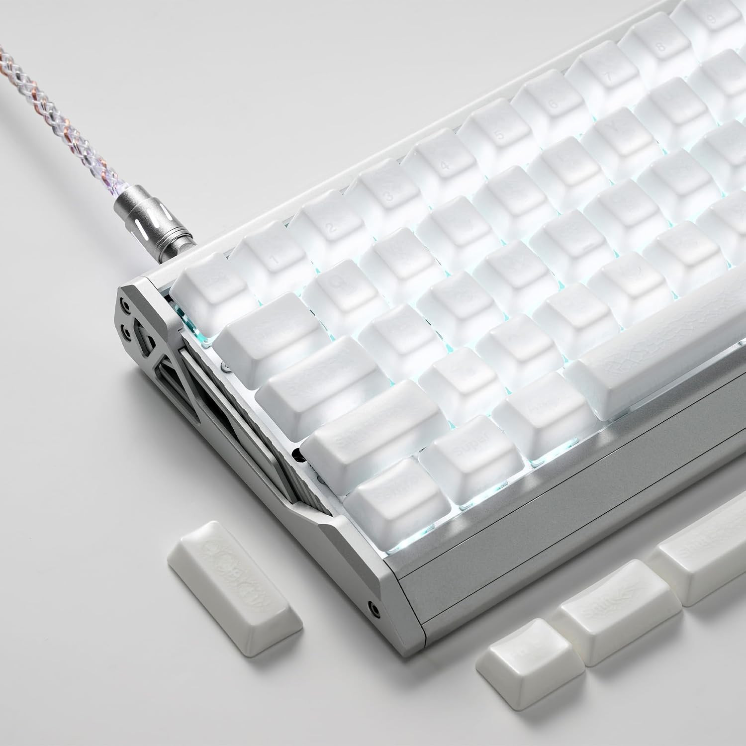 XVX Real Ceramic Keycaps Set, 120 Keys Cherry Profile Ceramic Key Caps for MX Sw