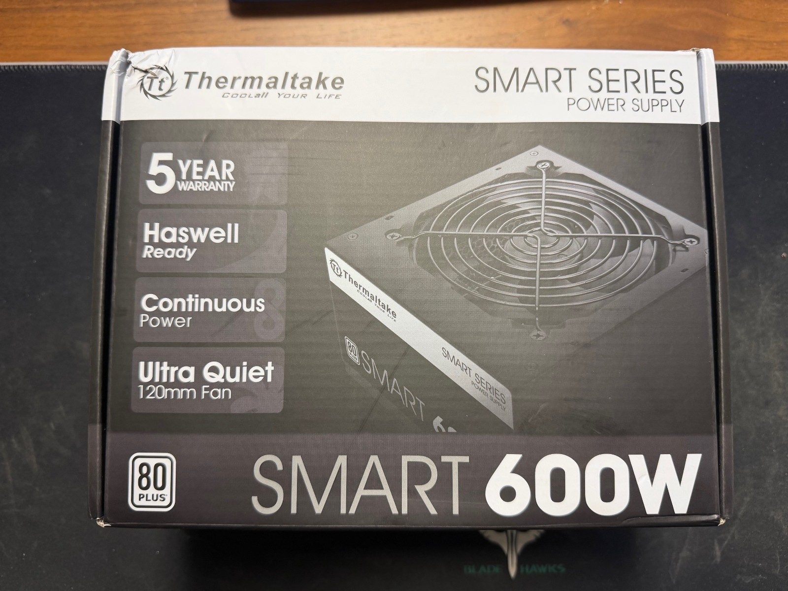 Thermaltake SMART 600W ATX 12V V2.3EPS 80 Plus Certified Active PFC Power Supply