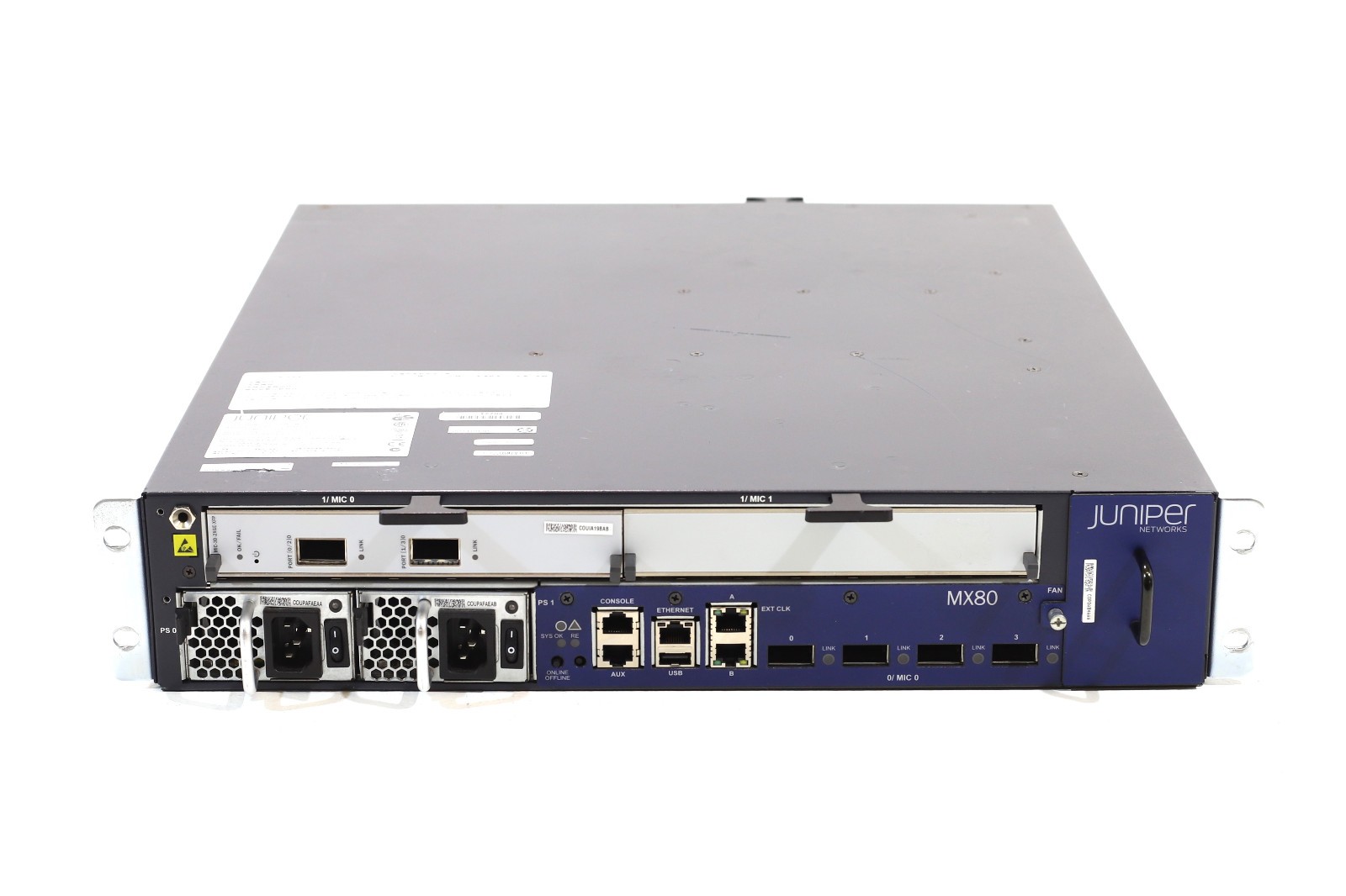 Juniper Network MX80 Internet Router Chassis with 1xAC PSU P/N: CHAS-MX80-S-B