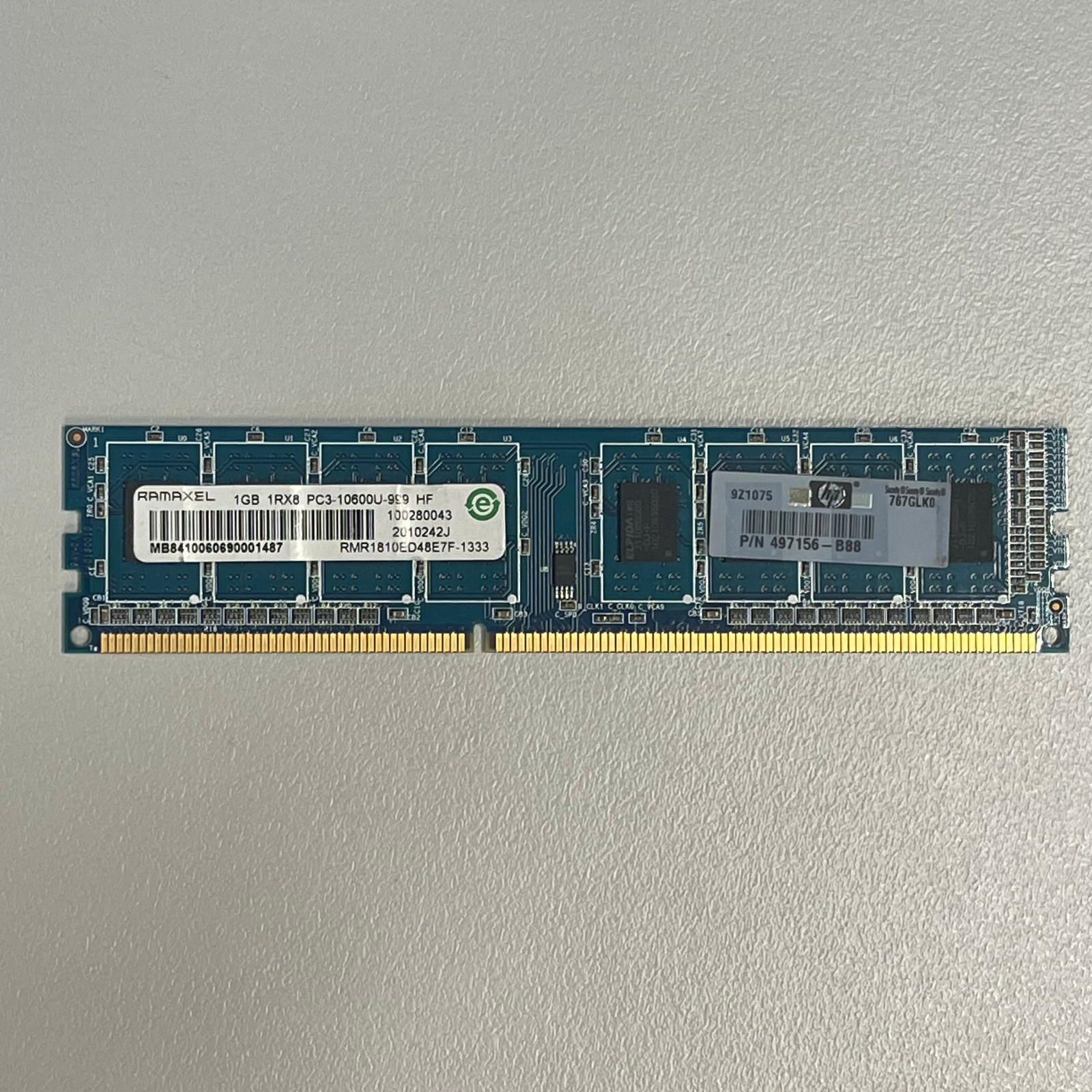 Ramaxel 1GB DDR3 RAM PC3-10600 1333MHz Unbuffered RMR1810ED48E7F-1333 497156-B88