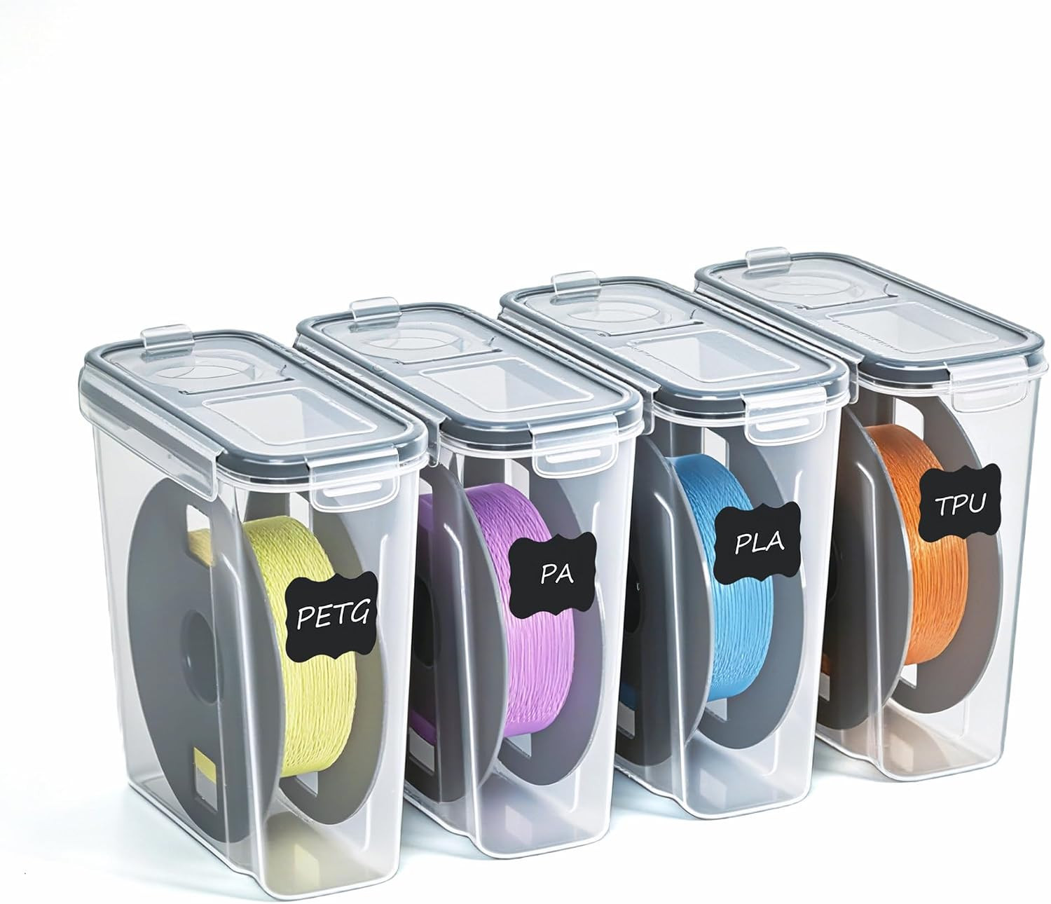 3D Printer Filament Storage Box 4 Pack 4L Airtight