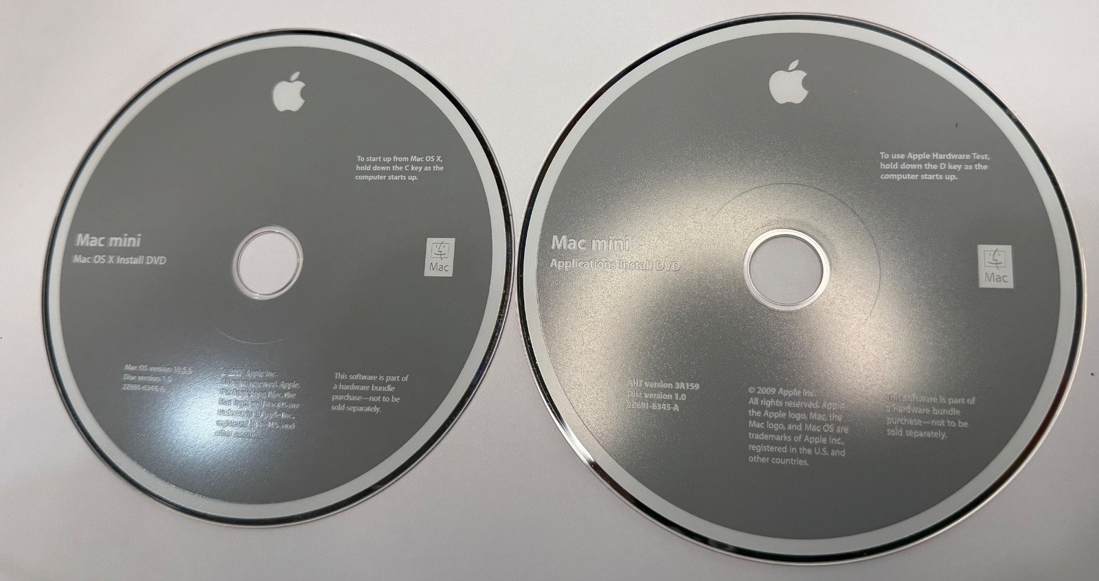 Vtg Apple Mac Mini Mac OS X Install Software Discs Manuals 1.5.5.5