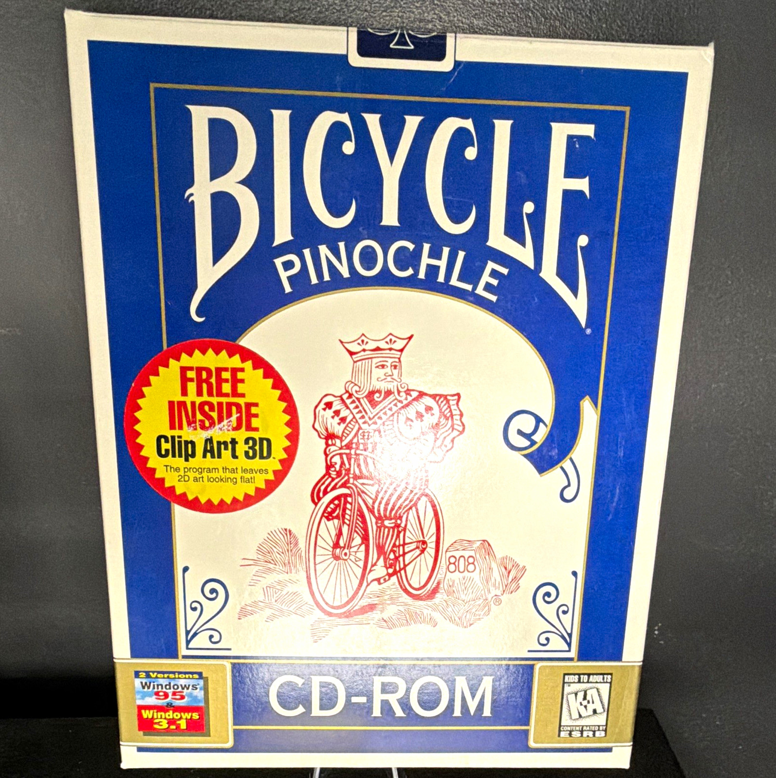 Bicycle Pinochle PC Game CD-ROM for Windows 3.1/95 (MPN 08476) OVERSIZED BOX