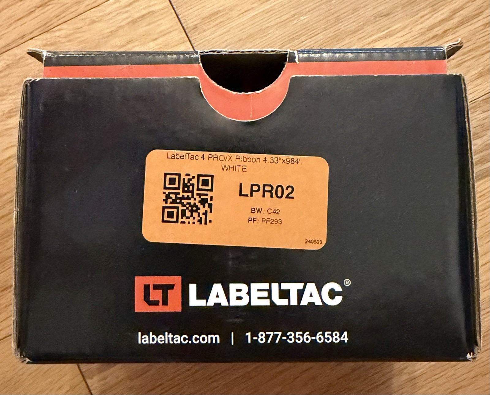LabelTac LPR02 White Ribbon 4.33” x 984’ LabelTac 4 PRO/X New Open Box