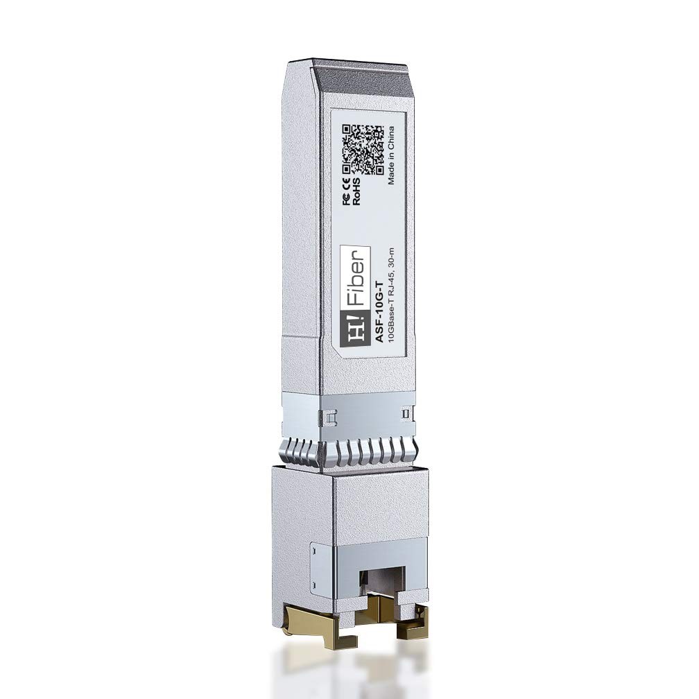 HFiber 10Gb SFP+ RJ45 Transceiver, 10GbaseT SFP+ Ethernet Module Support 10G/...
