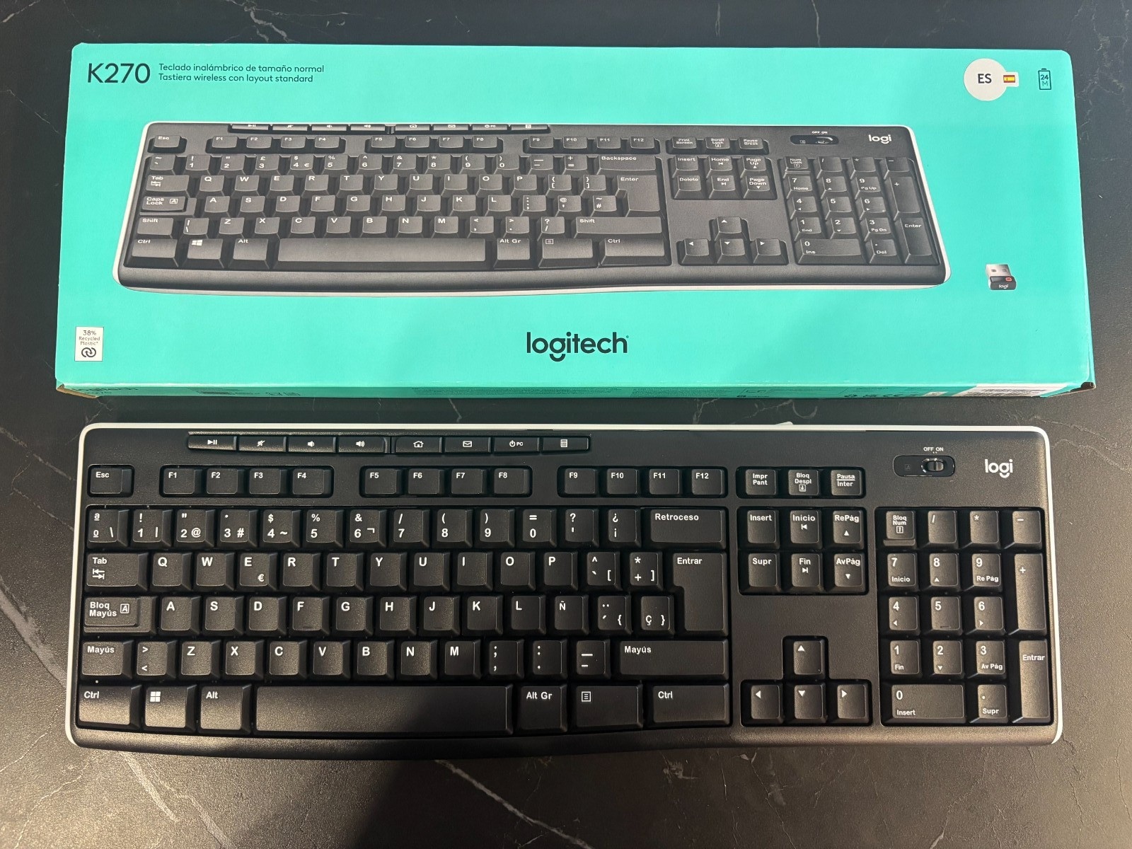 Teclado Inalámbrico Logitech K270, QWERTY Español