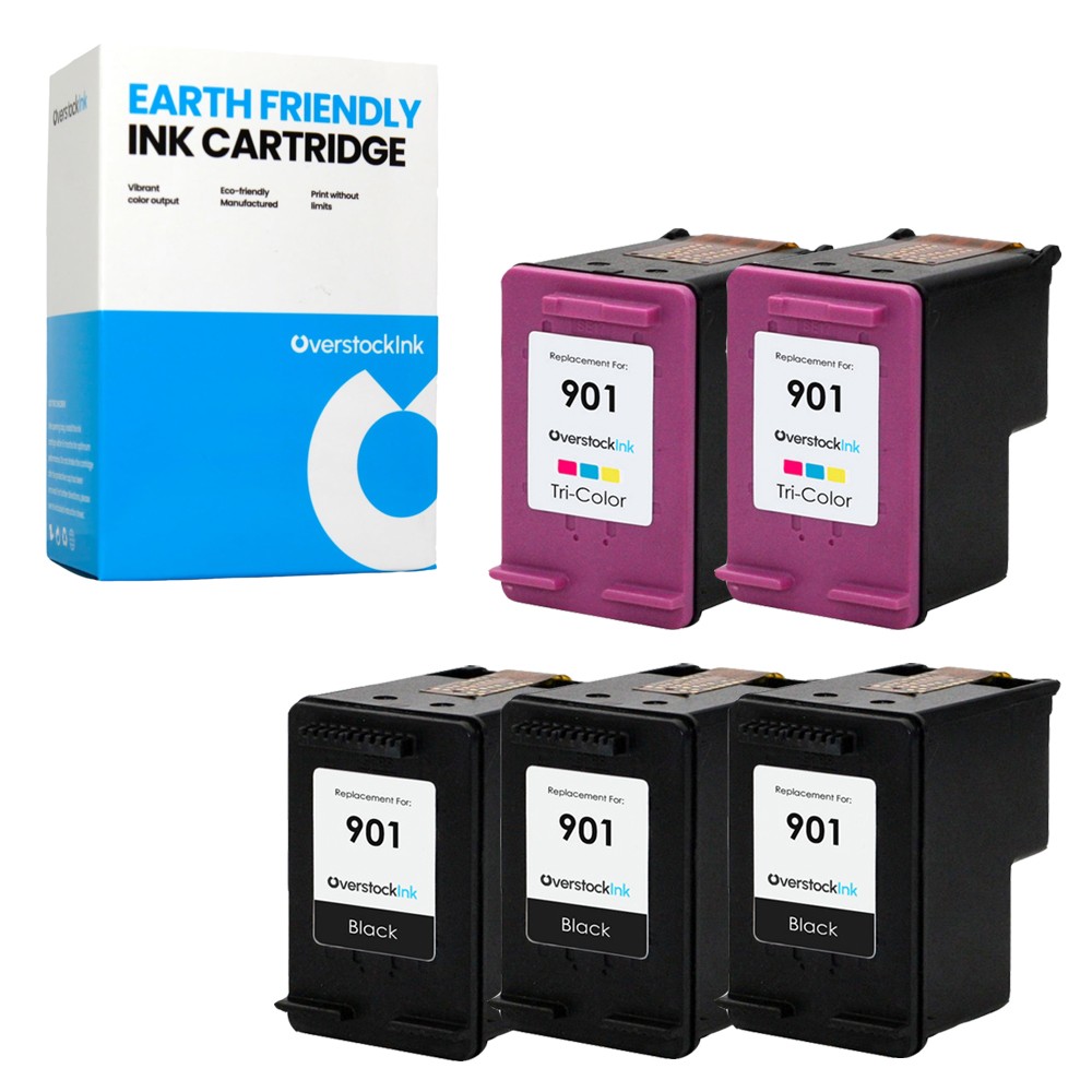 OSI 5X Compatible HP 901 Printer Cartridges Combo Pack for OfficeJet J4535 J4585