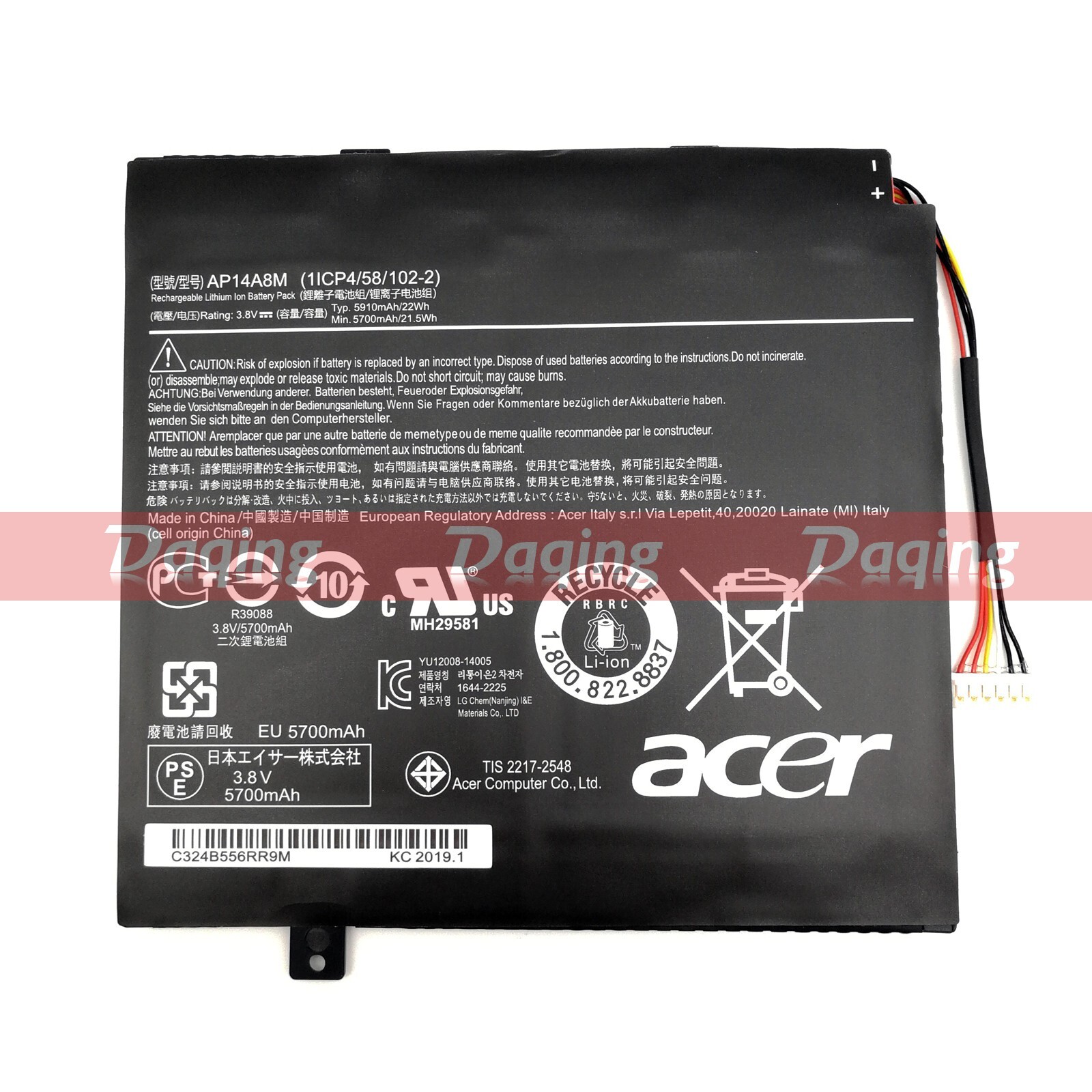 New Original AP14A8M AP14A4M Tablet Battery for Acer Iconia Tab 10 A3-A20 A3-A30