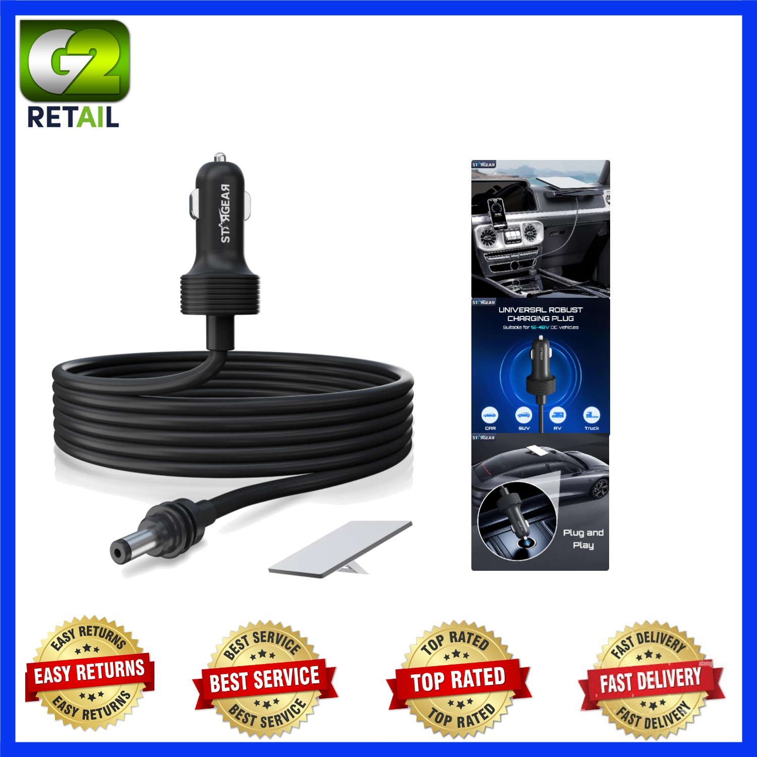 3M Starlink Mini Cigarette Lighter Adapter - Safe & Efficient Charging