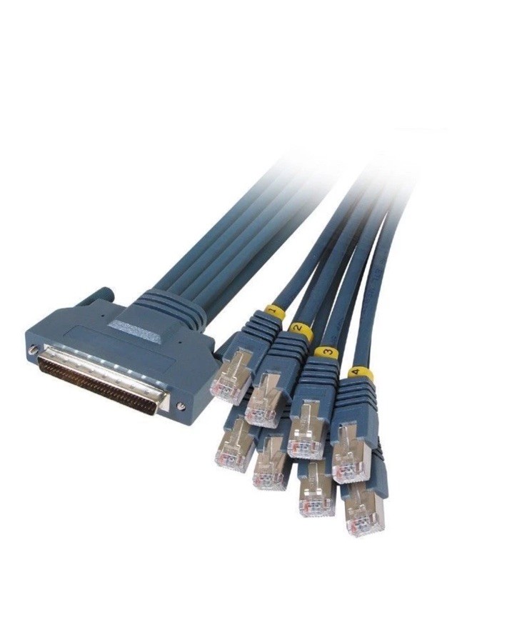 CISCO 8 Lead 68 Pin to 8 Male RJ-45 Male Cable CAB-OCTAL-ASYNC 72-0845-01