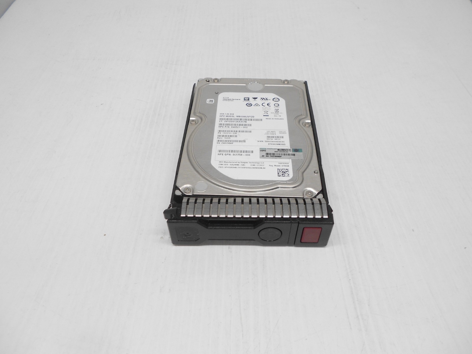 HP 6TB SAS 3.5" 12G  Server Hard Drive MB6000JVYZD 846521-002 861759-006 G9 G10
