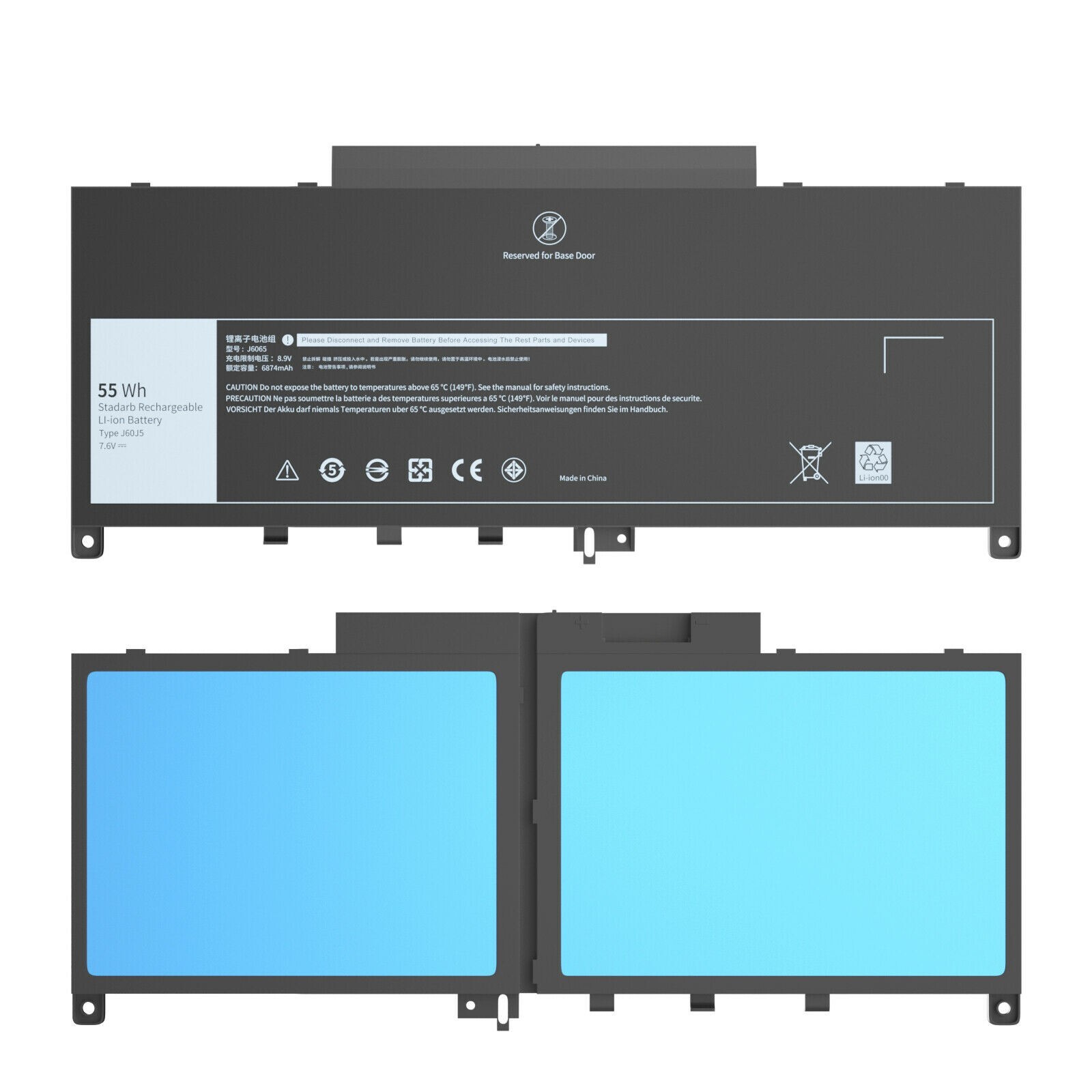 J60J5 55Wh Replacement Battery for Dell Latitude E7270 E7470 Laptop R1V85 451