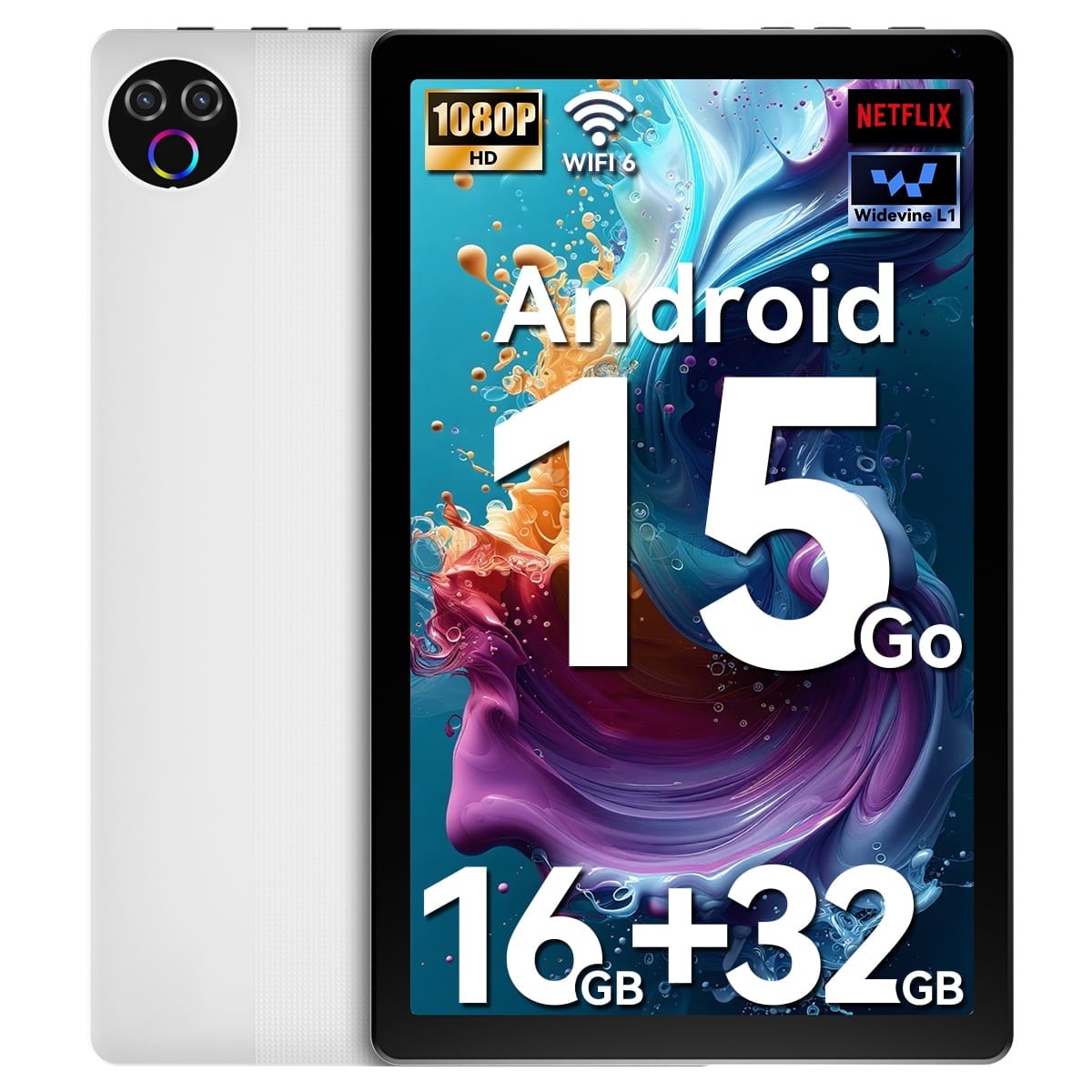 2025 Newest Android 15 5-Core 10inch Tablet,32GB 64GB ROM Widevine L1 Wifi Touch