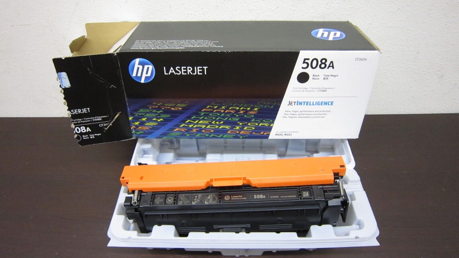 Genuine HP 508A CF360A Black Toner Cartridge LaserJet M577dn M553 NEW Open Box