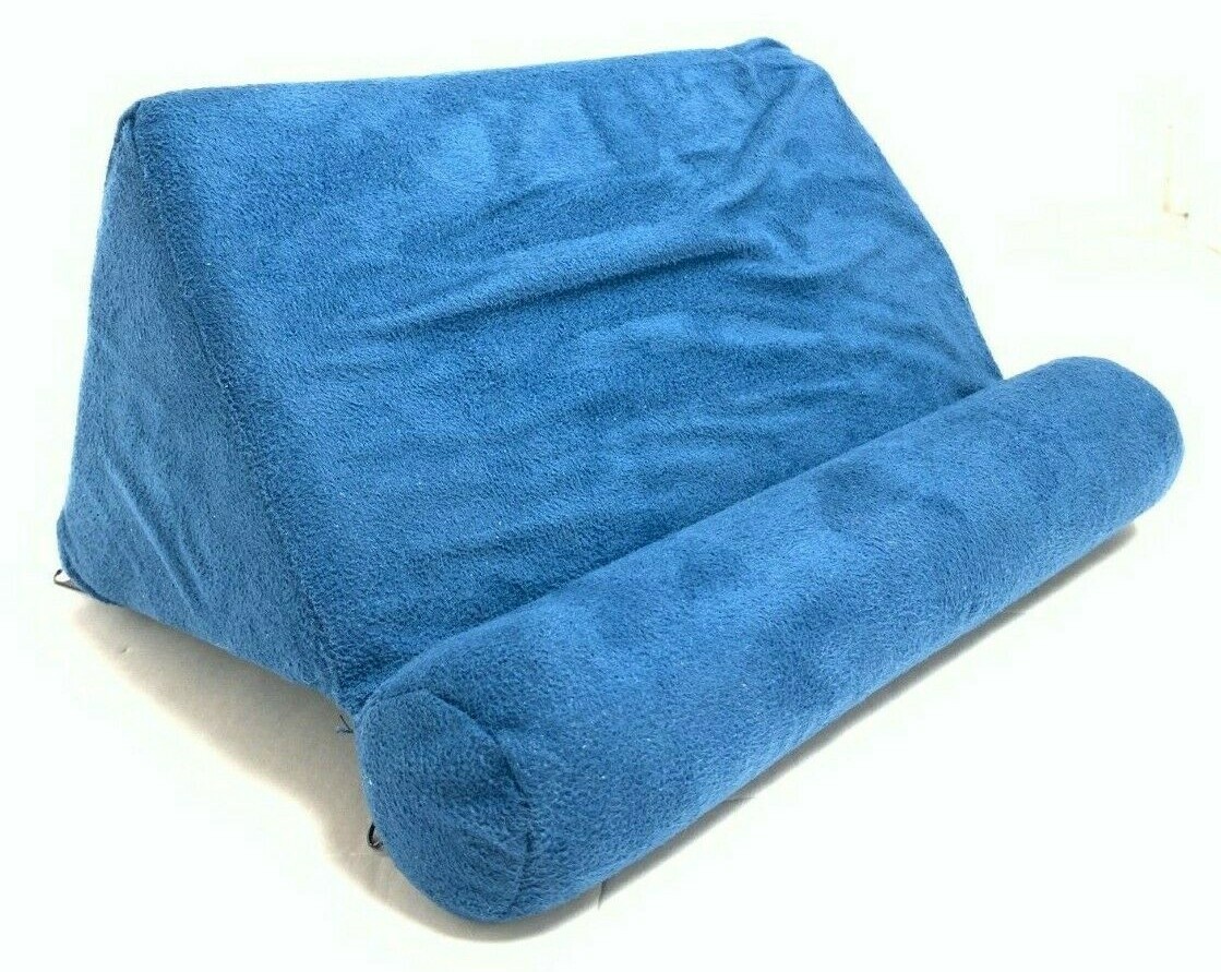 Tablet Sofa Lap Cushion Blue Tablet, Keyboard and eReader or Laptop Holder Stand