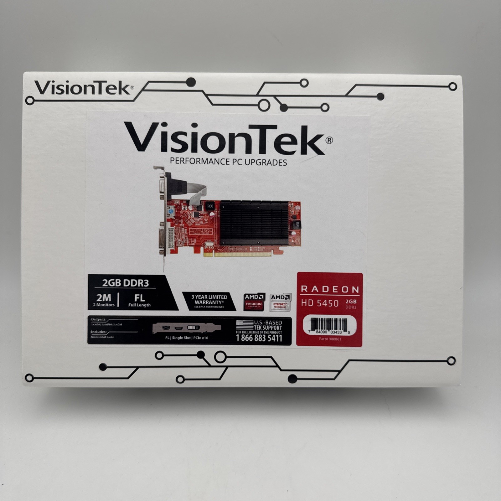 VisionTek AMD Radeon HD 5450 2GB DDR3 Graphics Card (900861)