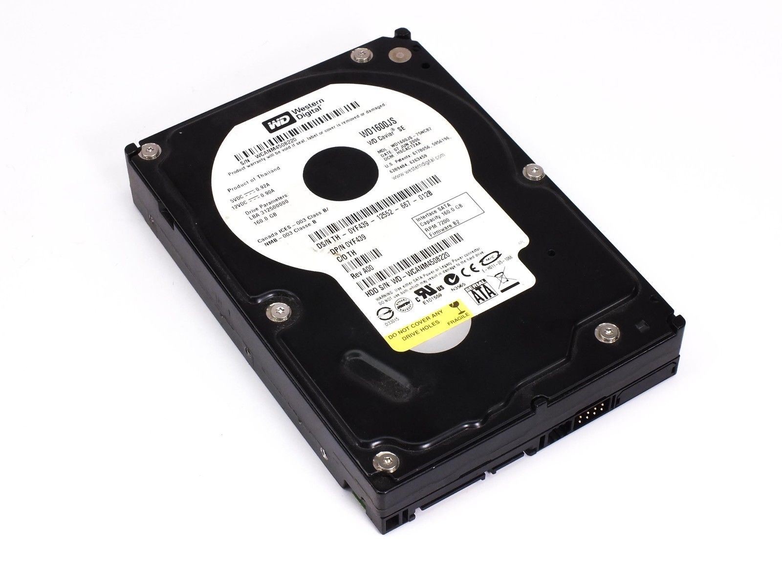 Western Digital WD1600JS Caviar SE 160GB 3.5 SATA HDD 7200RPM Dell YF439