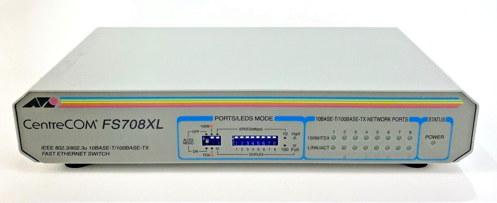 Allied Telesis CentreCOM FS708XL Fast Ethernet Switch 10Base-T/100Base-TX