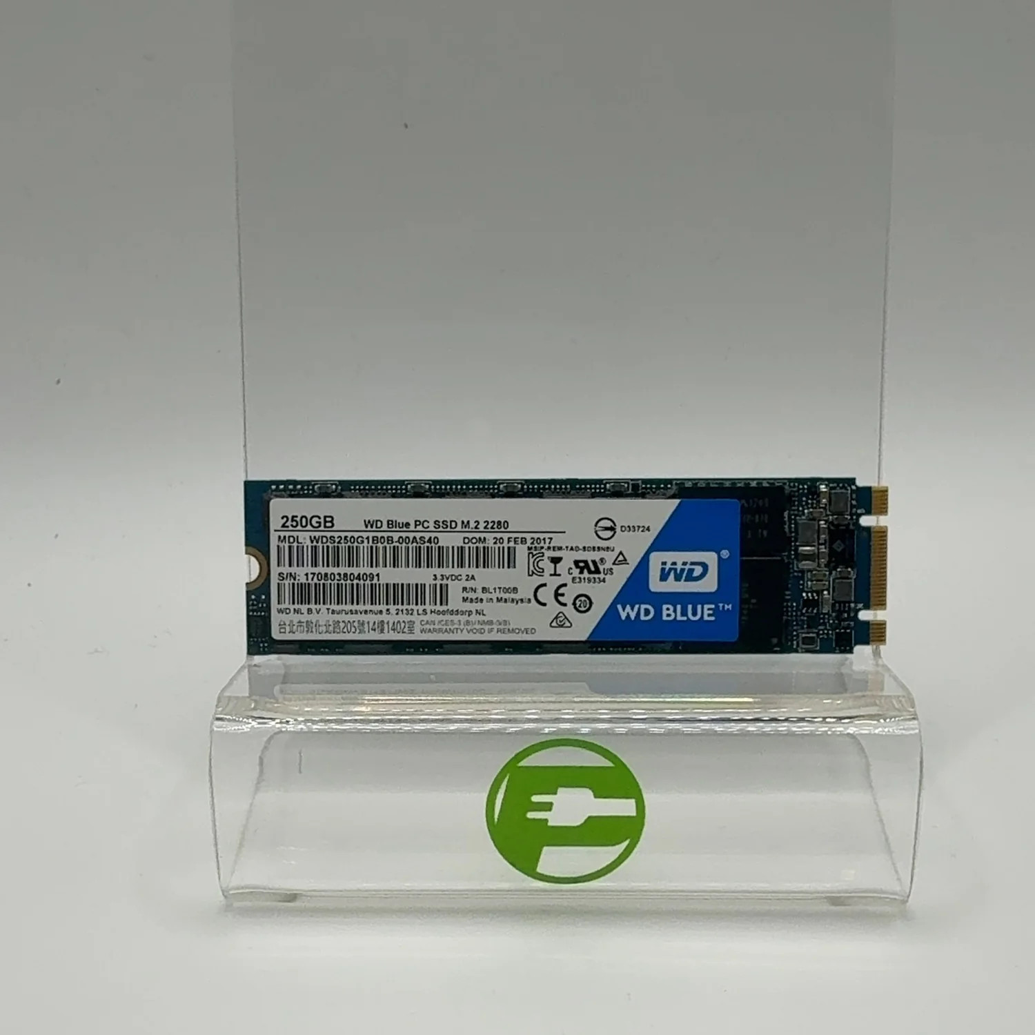 Western Digital 2280mm WD Blue 250GB M.2 SATA 6Gbps SSD