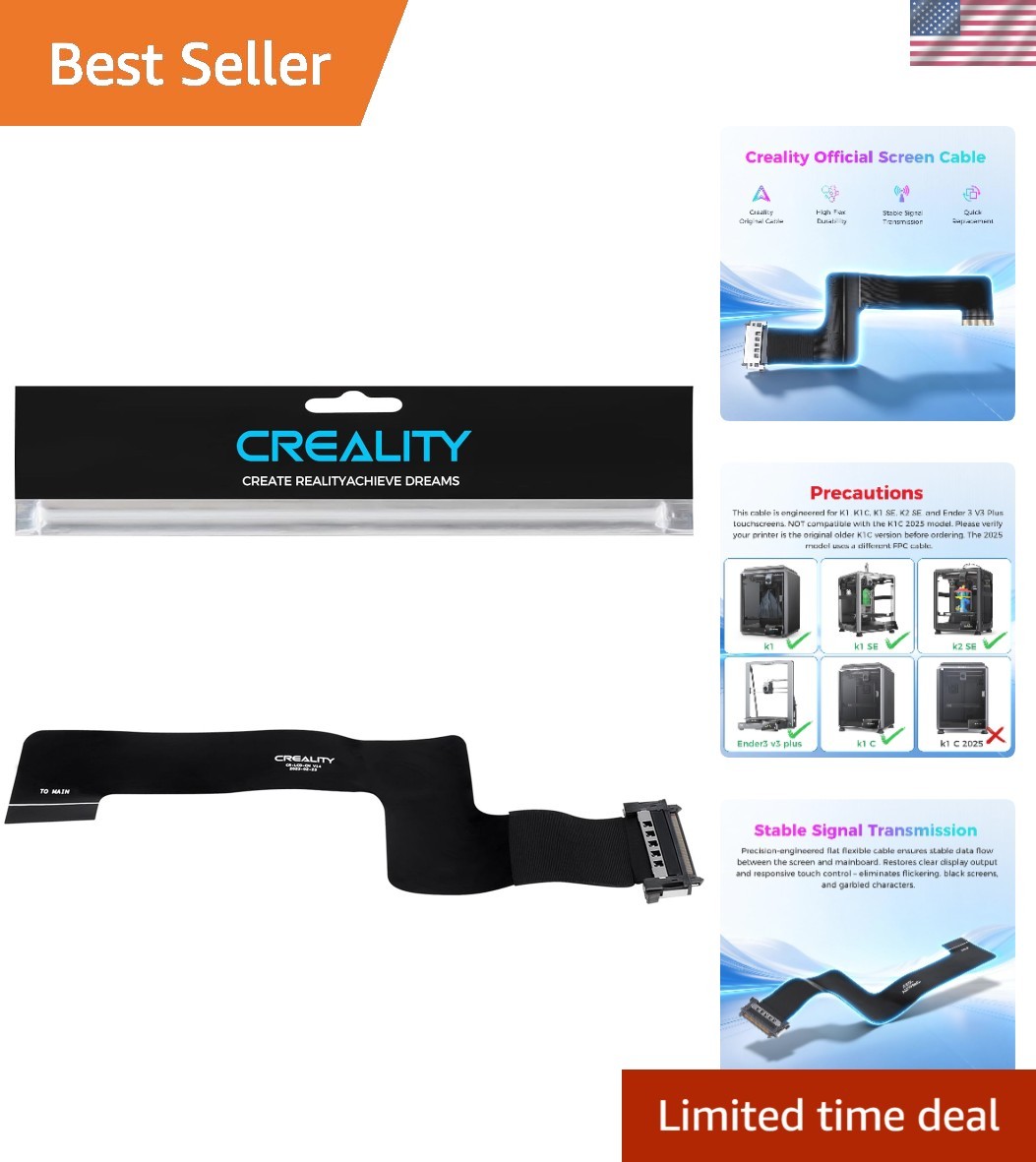 Official K1/K1C/K1 SE/K2 SE Touch Screen Cable,  Ender 3 V3 Plus DisplayScree...