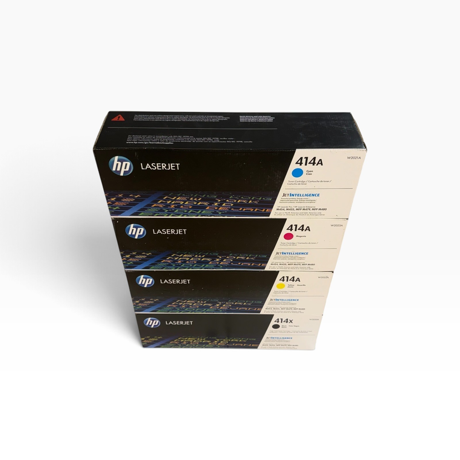 HP 414A 414X W2020X W2021A W2022A W2023A Toner Cartridge Set of 4 C,M,Y,B New